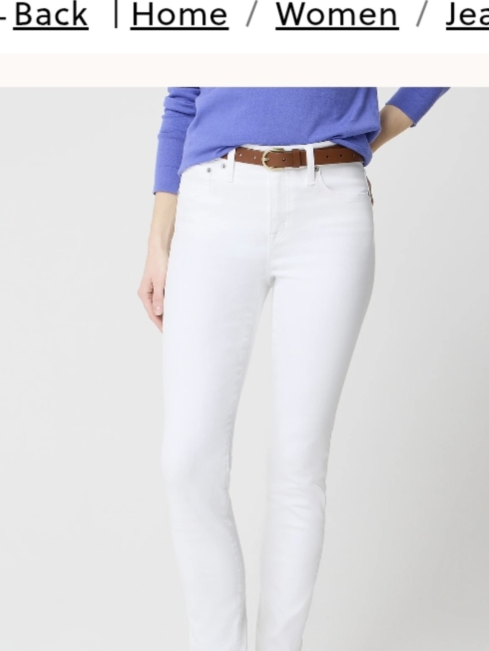 Size 27.  Women’s White Skinny Jeans - Classic Fit